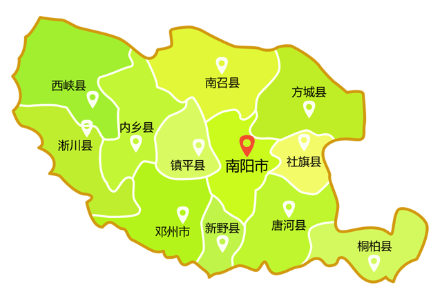 南阳十三县地图图片